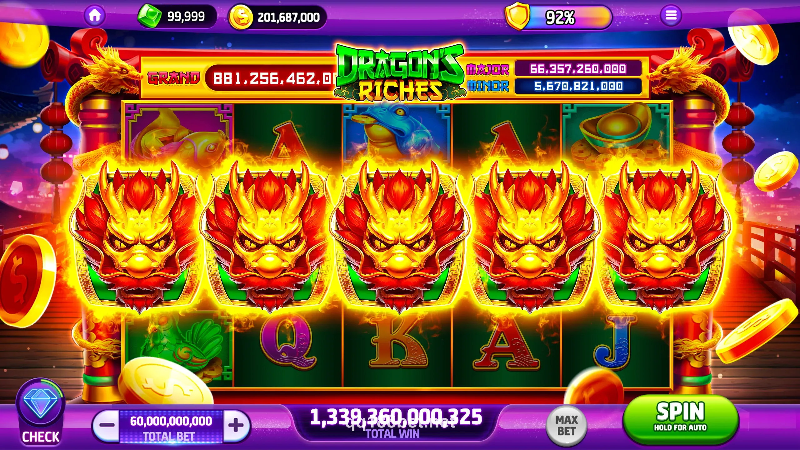 Giao diện ứng dụng qq188bet - Màn hình chính